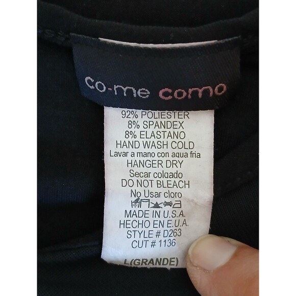 Co-Me Como Black Ruffle Midi Dress Halter Asymmetrical Y2K Style Women’s Large - Picture 16 of 16